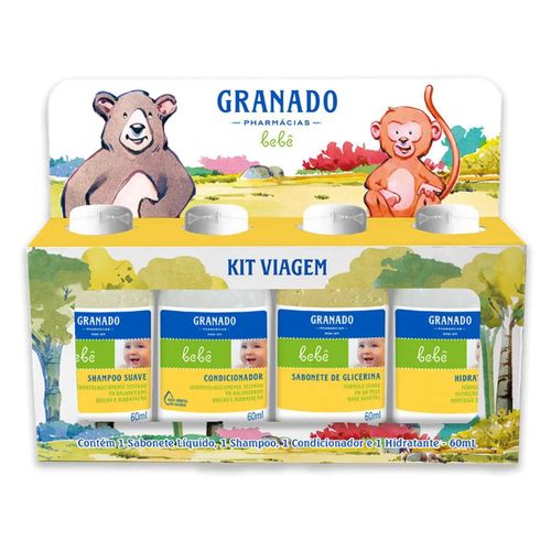 Granado Kit Viagem Do Bebê 60ml c/ 4 Unidades