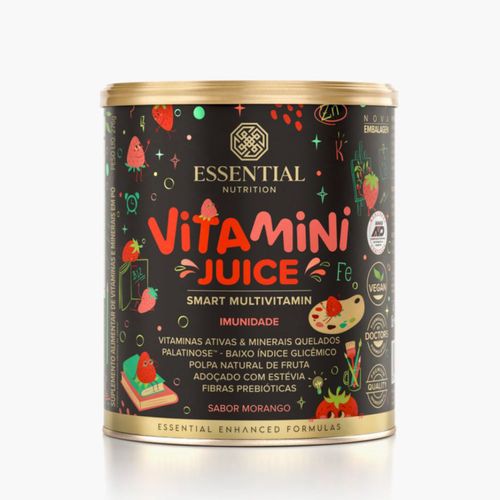 Vitamini Juice Morango Essential Nutrition 276g