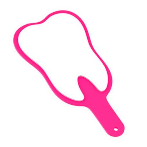 Espelho de Mão Formato de Dente Pink Morelli