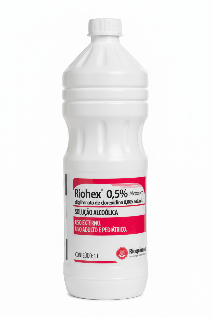RIOHEX 0,5% SOLUÇÃO CLOREXIDINA ALCOOLICA 1L   RIOQUIMICA