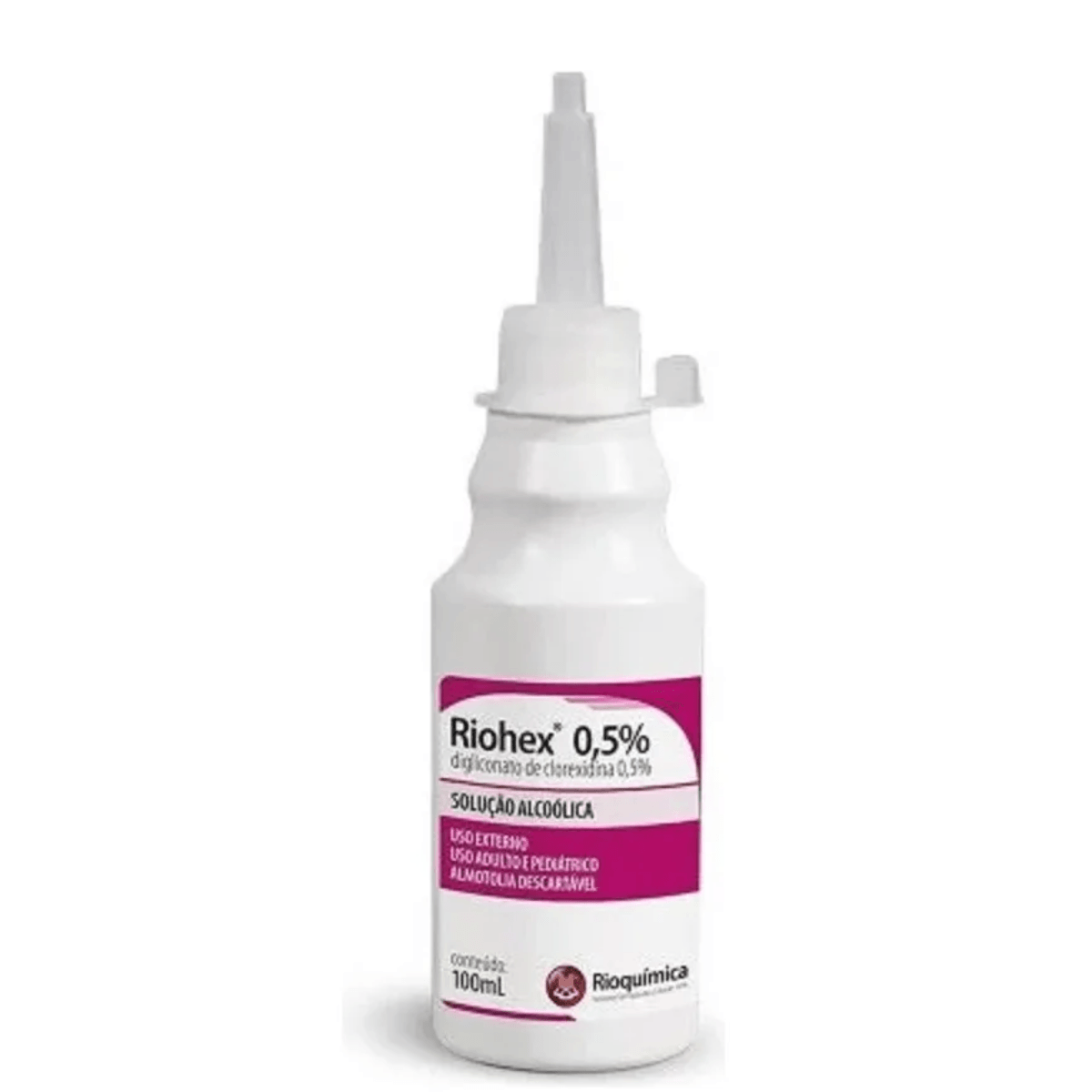 RIOHEX 0,5%  CLOREXIDINA SOLUÇÃO ALCOOLICA 100ML ALMOTOLIA RIOQUIMICA