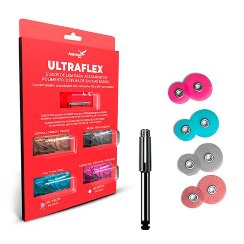 Kit Discos de Lixa Ultraflex Engate Rápido American Burrs