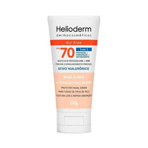 HELIODERM FACIAL FPS70 50G BEGE CLARO