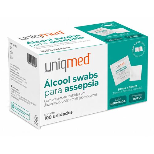 ALCOOL SWABS PARA ASSEPSIA UNIQMED