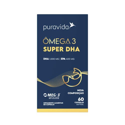 Puravida  Ômega 3 Super DHA 60caps Softgel