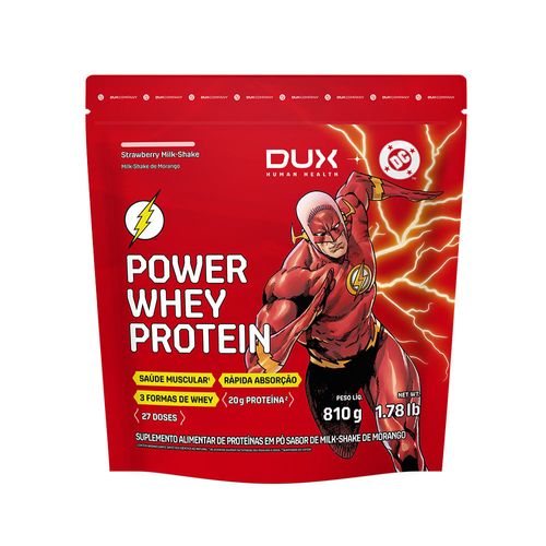 POWER WHEY PROTEIN DC STRAWBERRY MILKSHAKE - 810G STRAWBERRY MILKSHAKE Strawberry Milk-Shake