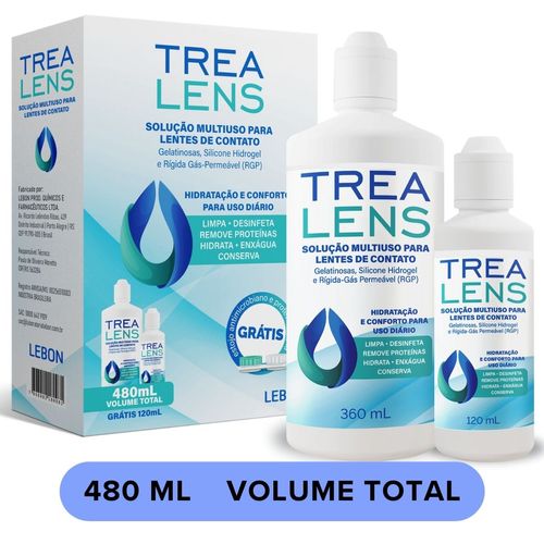 Trea lens 360ML+  120ML  com estojo grátis para lentes