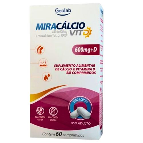 MIRACALCIO 600MG +400UI 60CP CALCIO+COLECALCIFEROL