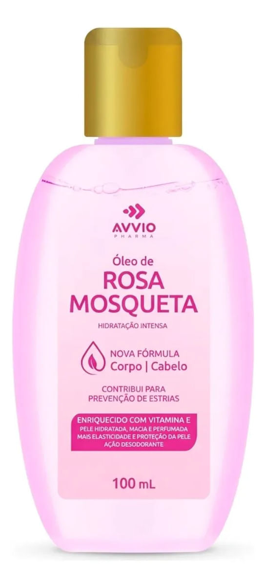 Óleo Rosa Mosqueta Vitamina E 100ml Rejuvenescimento Pele Rosa Moqueta