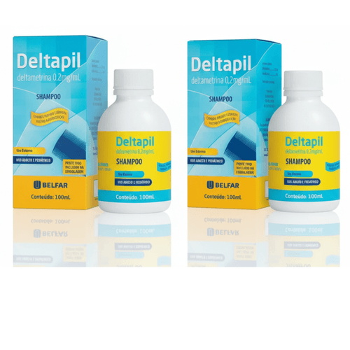 Kit 2 Deltapil Com Pente Fino Incluso Piolho e lendeas 100Ml