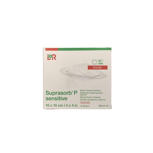 Suprasorb P Sensitive Border Esp  De Silicon C Borda 10X10cm Curativo Suprasorb P Sensitive Border Silicone  10x10cm