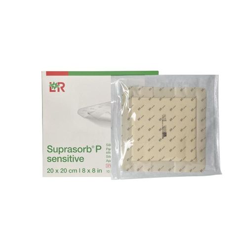 Suprasorb P Sensitive Border Esp Silicone C Borda 20X20 (10) Suprasorb P Sensitive Border 20x20cm - Lohmann & Rauscher