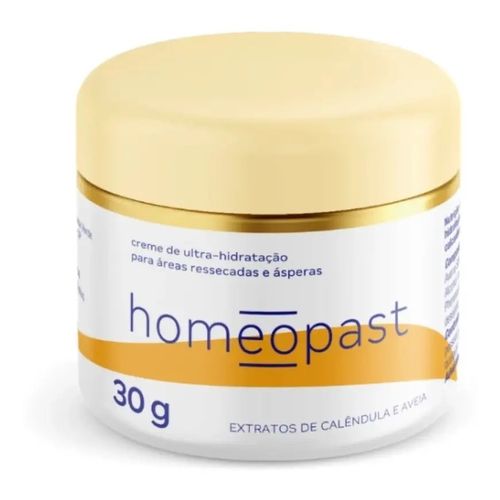 5000 - Creme Hidratação Homeopast 30g para Pele Aspera Rachaduras Extrato de Aveia e Calêndula Hmulti