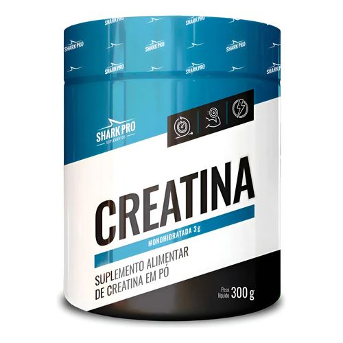 3 - Creatina Monohidratada 300g Shark Pro Sabor Natural