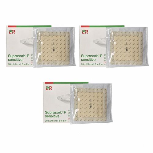 Kit 3 Suprasorb P Sensitive Border 20X20- Lohmann & Rauscher