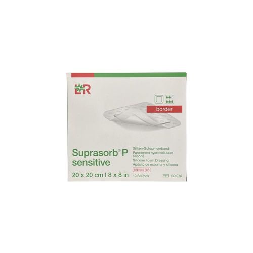 Kit 10 Suprasorb P Sensitive Border Esp Silicone 20X20