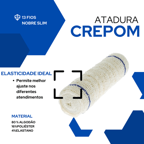 ATADURA DE CREPOM 13 F 20 CM X 1.8 NOBRE SLIN 12 ROLOS