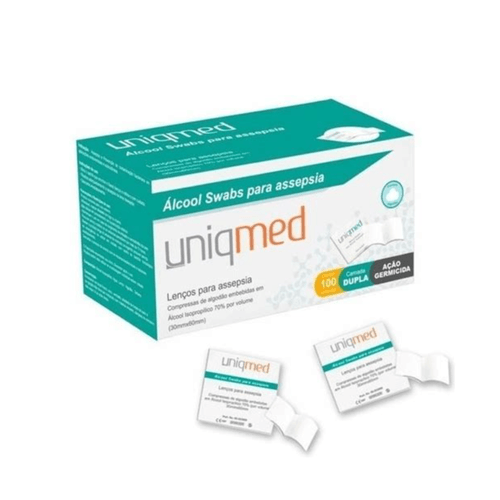 ALCOOL SWAB UNIQMED 100 UNIDADES
