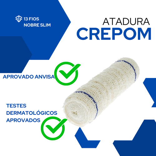ATADURA DE CREPOM 13 F 12 CM X 1.8 NOBRE SLIN 12 ROLOS