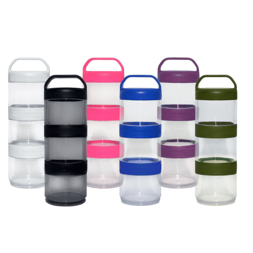 PORTA SUPLEMENTOS CASTANHA ESTOJO MULTI USO COM 3 PEÇAS PROTTECTOR CORES ESTOJO MULTI USO COM 3 PEÇAS PROTTECTOR CORES - branco