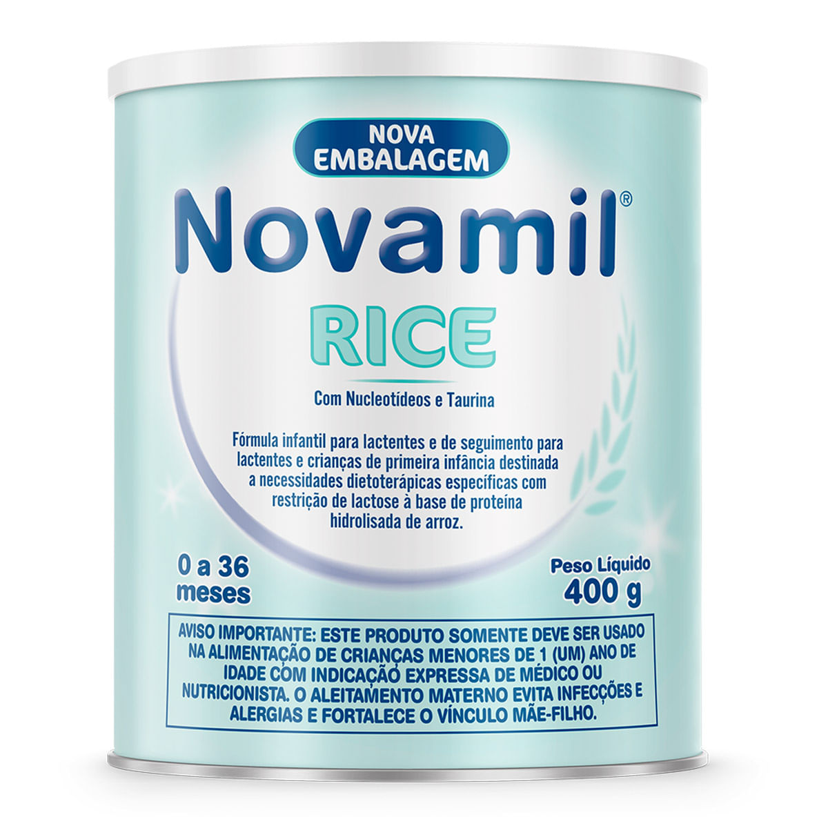 Forumla Infantil Novamil Rice 0 a 36 Meses 400g