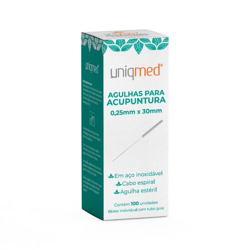 AGULHA PARA ACUPUNTURA UNIQMED 0,25X30MM