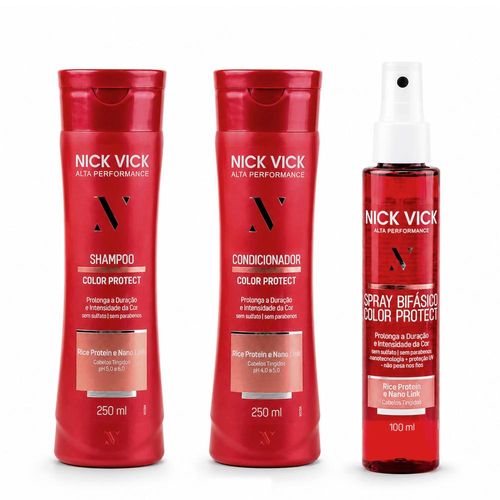Kit NICK VICK Color Protect Shampoo Cond e Spray Bifásico