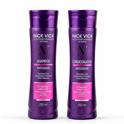 Kit NICK VICK Matizador Alta Performance Intense (Shampoo e Condicionador) Kit NICK VICK Matizador Alta Performance (Shampoo e Cond)