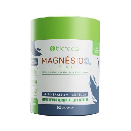 Magnésio Plus 4x Com 90 Cápsulas - Bioroots