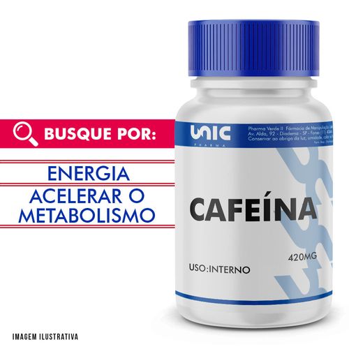 Cafeína 420mg 60 Cápsulas 60 Cápsulas 60 Cápsulas