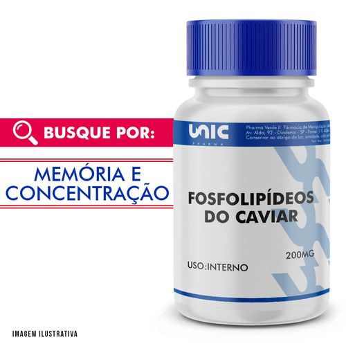 Fosfolipídeos do Caviar 200mg 90 Cápsulas 90 Cápsulas 90 Cápsulas