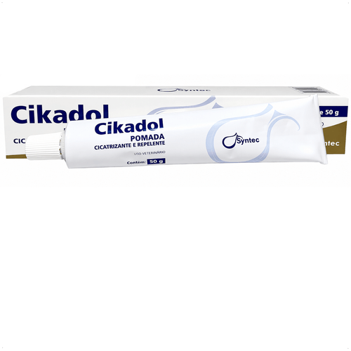CIKADOL POMADA CICATRIZANTE E REPELENTE 50G SYNTEC PARA CÃES E GATOS