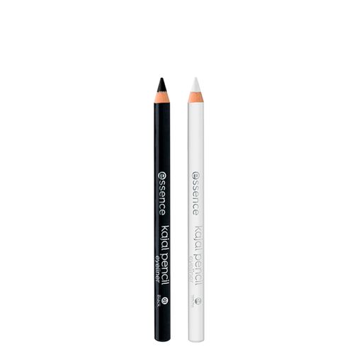 Kit Essence Lápis de Olho Cremoso Matte Kajal 01 Black 1g + Lápis de Olho Cremoso Matte Kajal 04 White 1g Kit