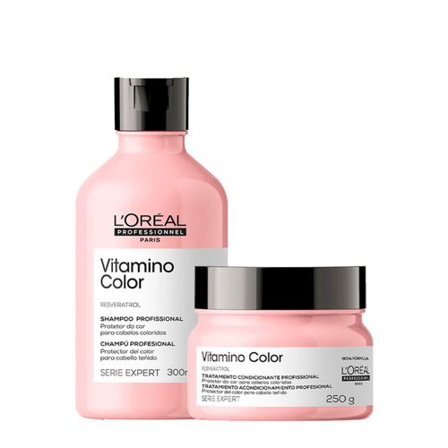 Kit L'Oréal Professionnel Serie Expert Vitamino Color - Shampoo 300ml + Máscara 250g Kit