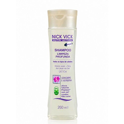 Shampoo Limpeza Profunda Nick Vick Nutri Action 260ml