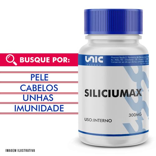 SiliciuMax 300mg com selo de autenticidade 90 Cápsulas 90 Cápsulas 90 Cápsulas