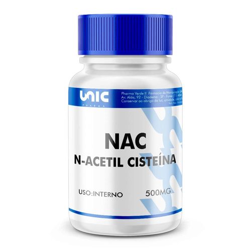 NAC - N Acetil Cisteina 500mg 60 Cápsulas 60 Cápsulas 60 Cápsulas