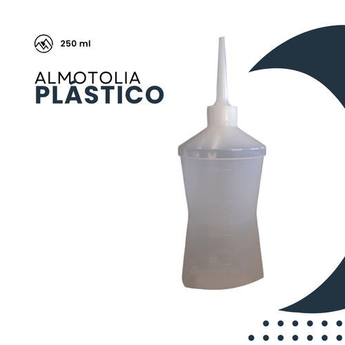 KIT 3 ALMOTOLIAS PLÁSTICA 250 ML BICO RETO COM TAMPA