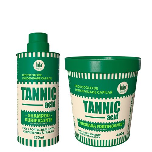 Kit Lola From Rio Tannic Shampoo 250ml + Máscara 450g Kit
