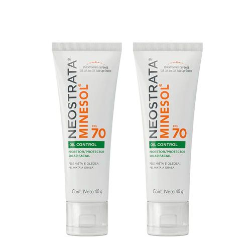Kit Neostrata Minesol Protetor Solar Facial Sem Cor FPS 70 40g - 2 Unidades Kit