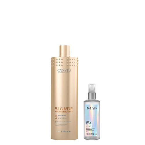 Kit Cadiveu Blonde Reconstructor Keeper Máscara 1000ml + Óleo Capilar Final Style 110ml Kit