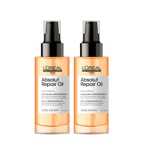 Kit L'Oréal Professionnel Serie Expert Absolut Repair Gold Quinoa - Óleo Capilar Protein 10 In 1 90ml - 2 Unidades Kit