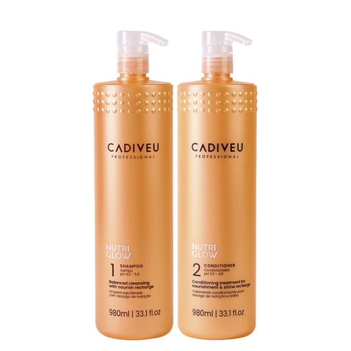 Kit Cadiveu Nutri Glow - Shampoo 980ml + Condicionador 980ml Kit