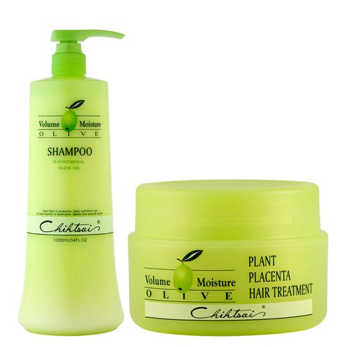 Kit Nutrição N.P.P.E. Hair Care Chihtsai Olive - Shampoo 1000ml + Máscara de Nutrição 500ml Kit
