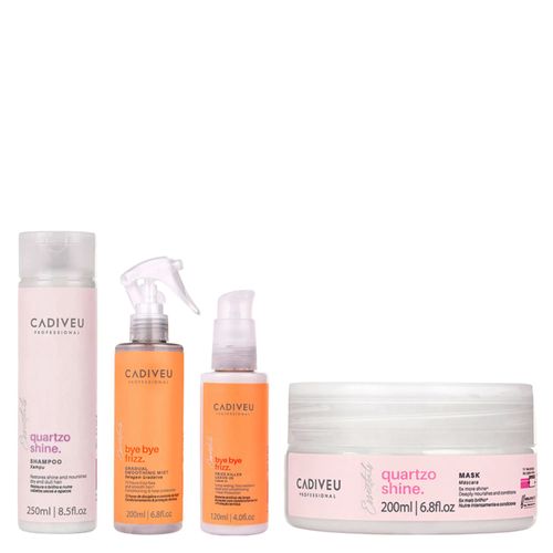 Kit Cadiveu Essentials Quartzo Shine e Bye Bye Frizz - 4 Produtos Kit