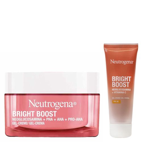 Kit Neutrogena Bright Boost Gel Creme Facial Antissinais 50ml + Gel Creme FPS 30 40g Kit
