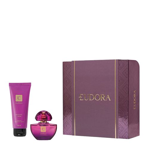 Kit Perfume Eudora Roxo Feminino - Eau de Parfum 35ml + Loção Hidratante 100ml Coffret
