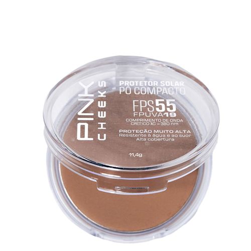 Pó Compacto Pink Cheeks Proteção Solar com Maquiagem Fps55 Fpuva19 Cor P40 11,4g Cor P40