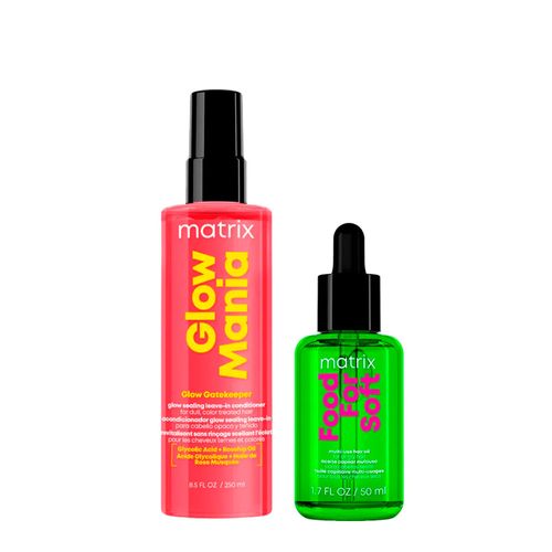 Kit Matrix Glow Mania Leave-In 200ml + Food For Soft Óleo 50ml Kit