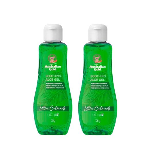 Kit Australian Gold Gel Pós-Sol Corporal Refrescante Shoothing Aloe 125g 2 Unidades Kit